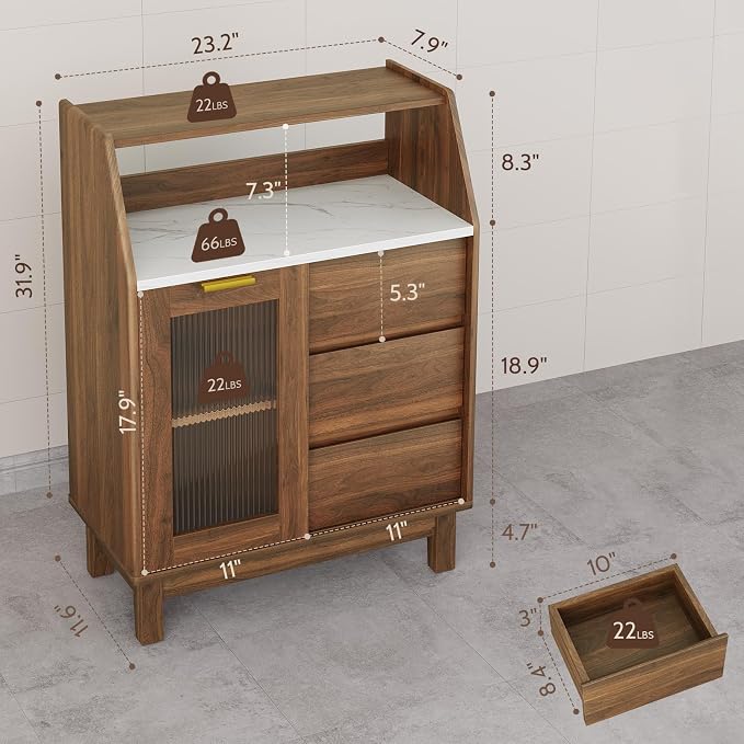 Bathroom Storage Cabinet, Small Storage Cabinets - Image 2