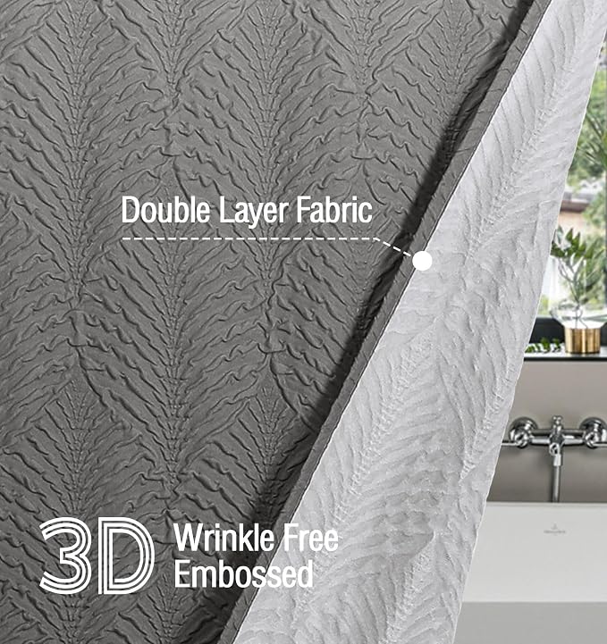 Gibelle Ombre Grey Shower Curtain - Image 3
