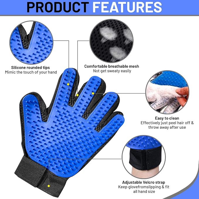 Upgrade Pet Grooming Gloves, Grooming Gloves - Image 3