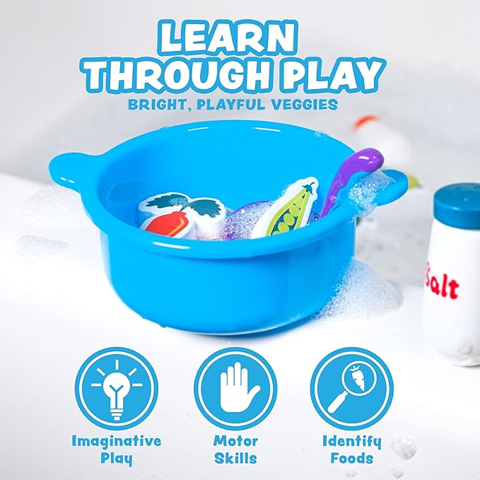 Tub Works® Tub Soup™ Scoop, Strain & Play Toddler Bath Toy | Floating Foam - Image 5