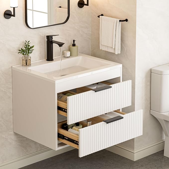 24 Inches Modern MDF Bathroom Vanity by suntage