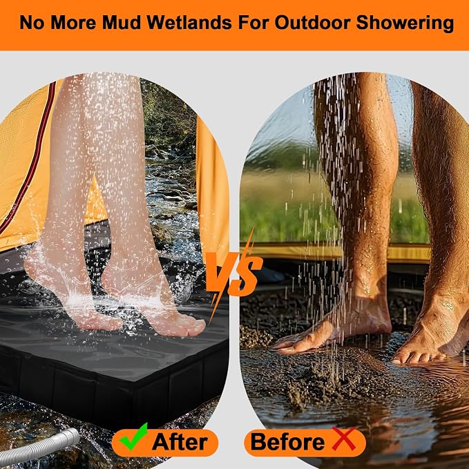 Portable Shower Base, Foldable Camping Shower Pan - Image 2