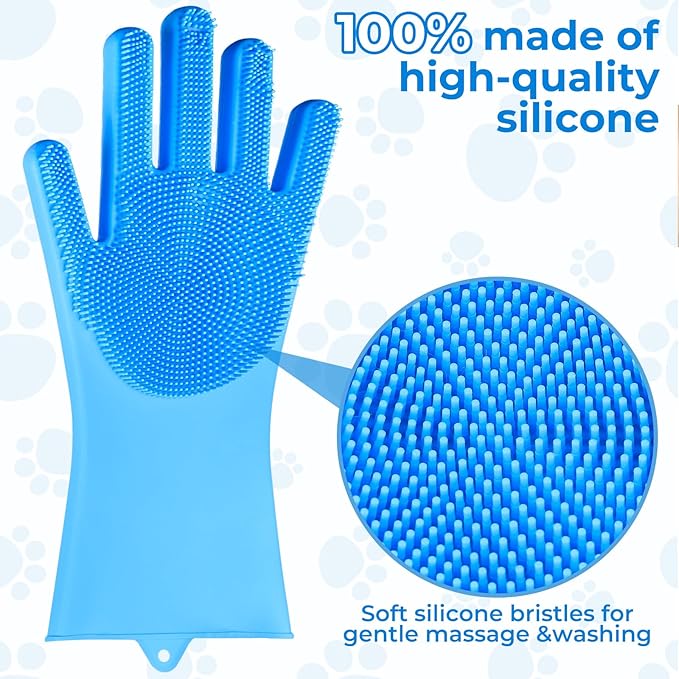 2PCS Dog Washing Gloves and Dog Bath Brush, 2-in-1 pet Shower Set | Suitable - Image 5