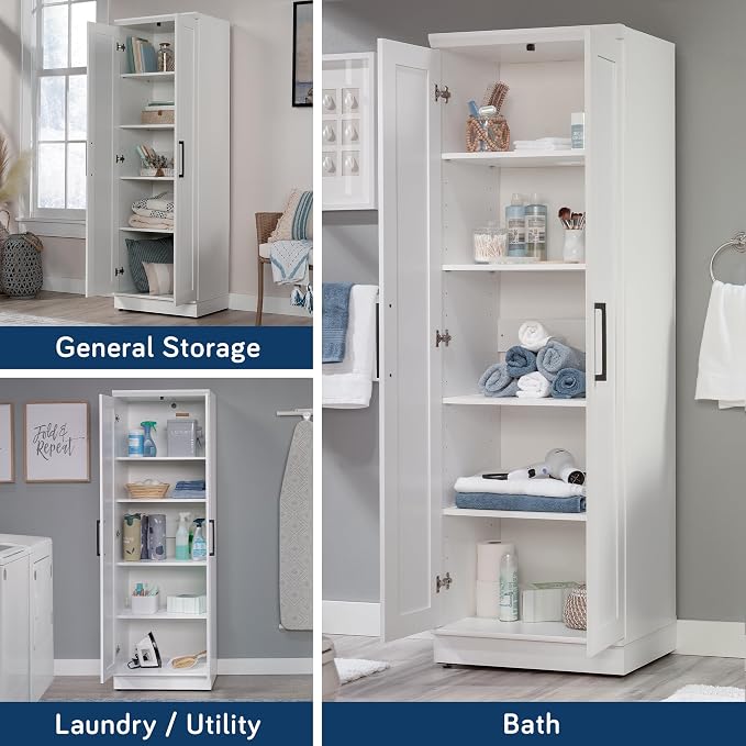 Sauder HomePlus Storage Cabinet/ Pantry cabinets, Soft White finish - Image 5