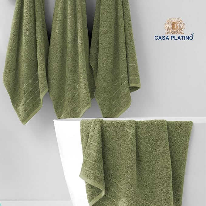 Casa Platino 100% Mercerized Cotton Bathroom Towel Set - Image 3