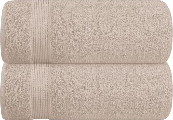 Belizzi Home Cotton 2 Pack Oversized Bath Sheet 35x70, Large Bath Sheet by Unknown