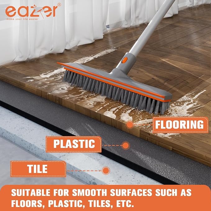 Eazer Floor Scrubber Brush, 2-in-1 Deck Scrubber Brush - Image 6