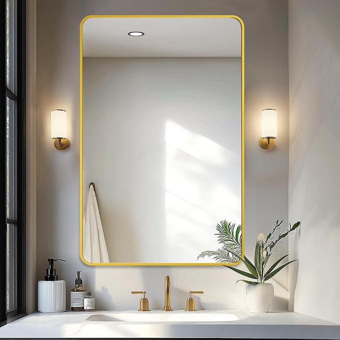 Delma Bathroom Mirror, Sleek Wall Mirror by Delma