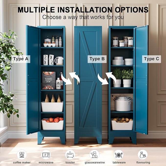 Narrow Bthroom Storage Cabinet Tall Metal Storage Cbinets - Image 6