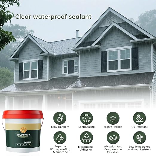 35 oz Transparent Waterproof Coating, Water-Based Outdoor & Indoor Paint Sealer - Image 5