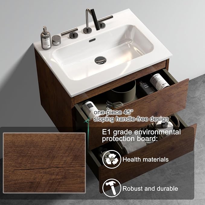 Wall Mounted Floating Bathroom Vanity - Image 4