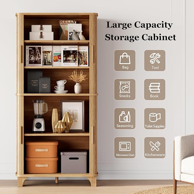 69" Tall Kitchen Pantry Storage Cabinet - Image 4
