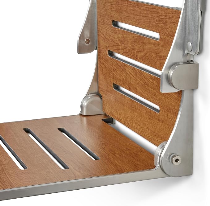 Seachrome Silhouette Comfort Folding Wall Mount Shower Bench Seat - Image 5