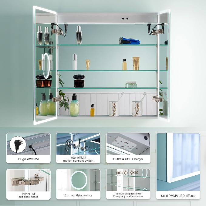 WELLFOR 30" X 30" Medicine Cabinet - Image 10
