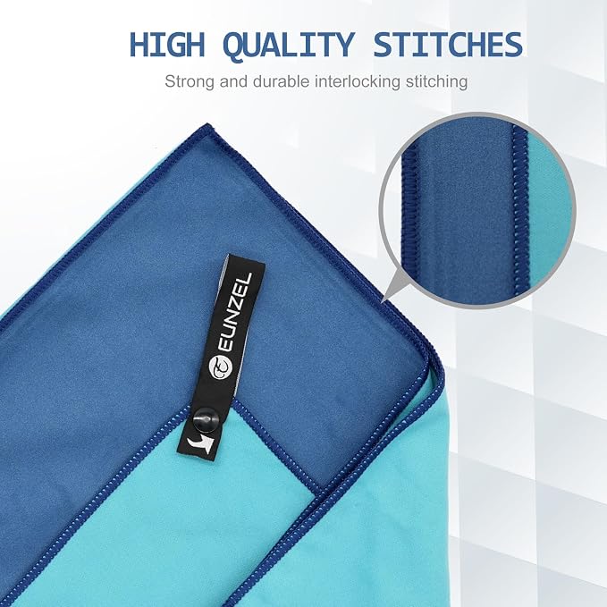 Eunzel Quick Dry Camping Towel, Microfiber Travel Towel Super Absorbent Fast - Image 5