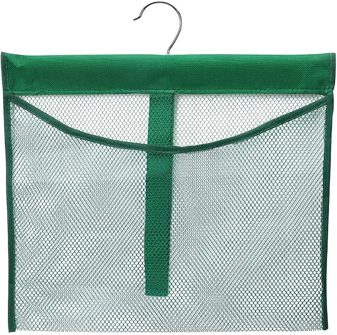 Portable Mesh Pocket with Rotatable Hanger, Quick Dry Serial Type Bath Storage by Dearjana