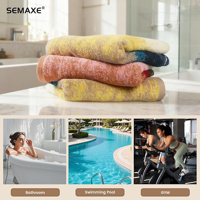 SEMAXE Hand Towels for Bathroom, 100% Cotton Towels - Image 6