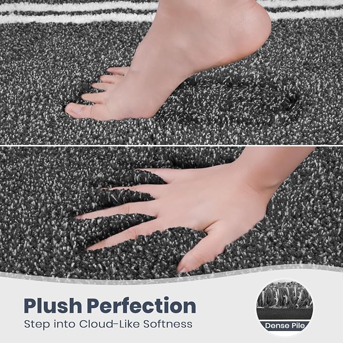 PURRUGS Bathroom Rug Non-Slip Machine Washable 24" x 60", Super Absorbent and - Image 3