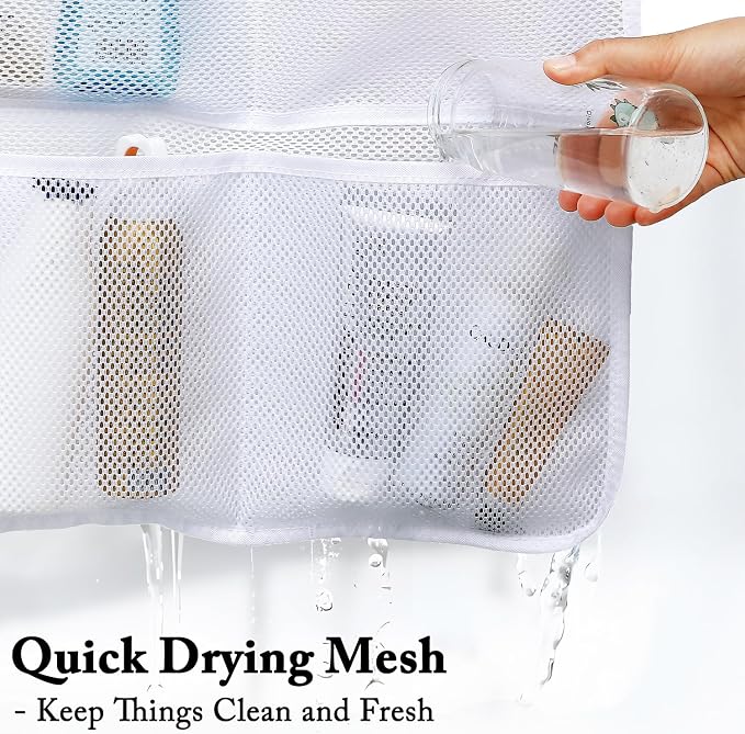 Mesh Shower Caddy Hanging, Quick-Drying Shower Organizer - Image 4