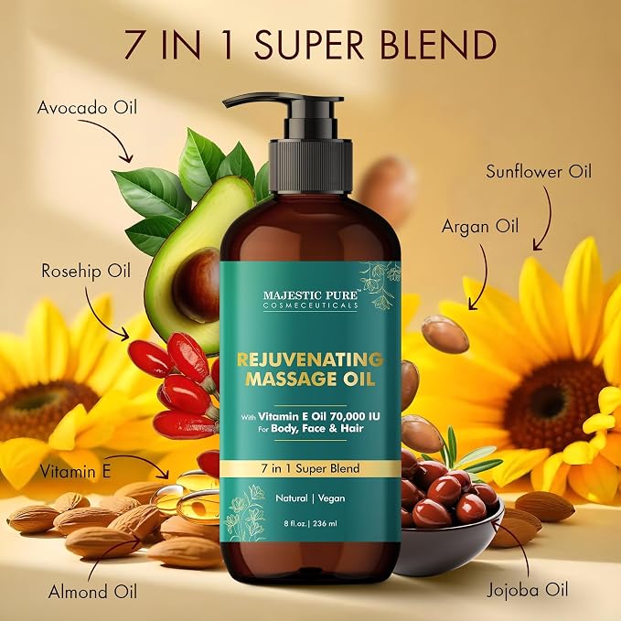 MAJESTIC PURE Vitamin E 70k Blend Massage Oil - Image 4