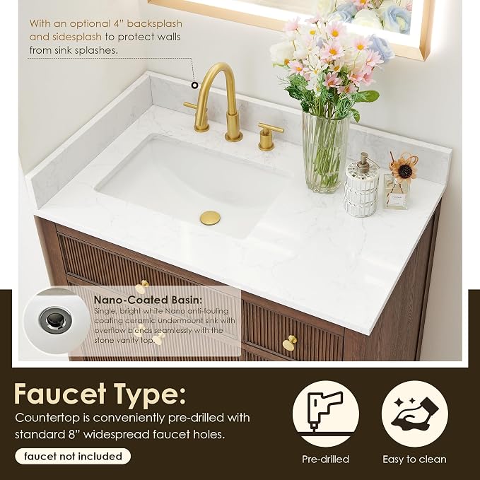 ALTAIR 36 Bathroom Vanity with Sink Mordern Freestanding Single Vanities Large - Image 6
