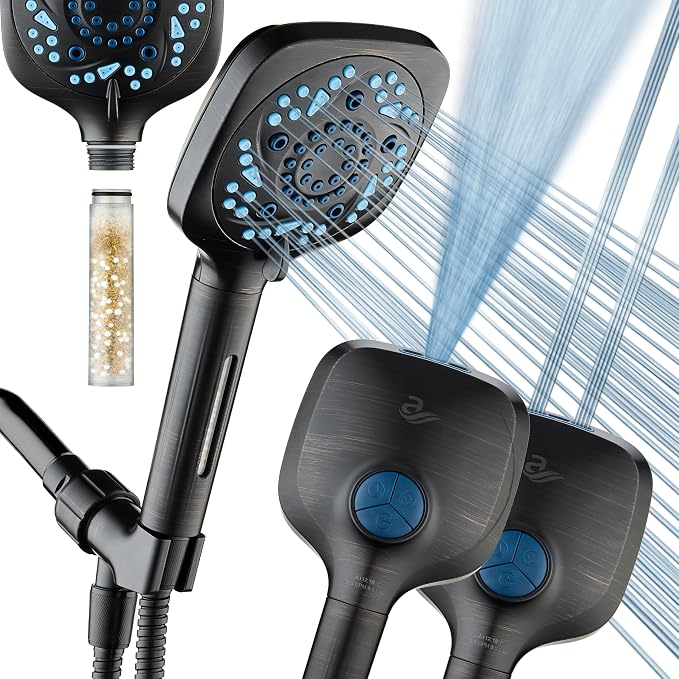 AquaCare High Pressure 10 Spray Mode Filtered Showerhead by AquaCare