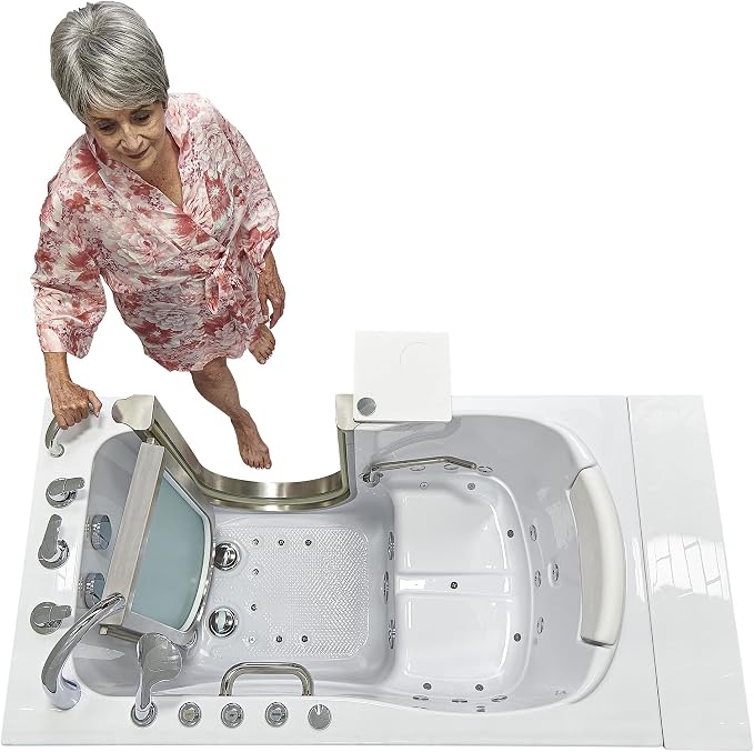 Ella Elite 30"x52" Acrylic Air and Hydro Massage Walk-In Bathtub - Image 2