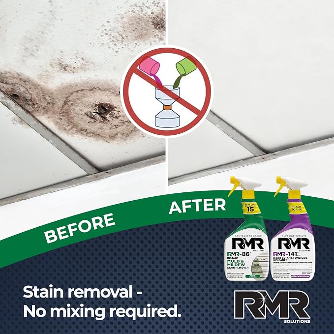 RMR Brands DIY Mold & Stain Remover Bundle, Complete Mold Killer & Mildew - Image 5