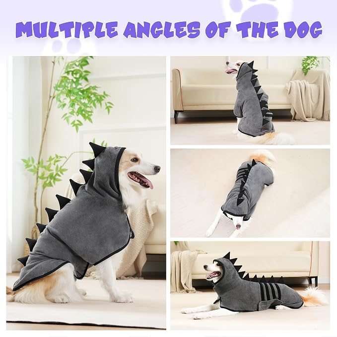 Super Absorbent Dog Bathrobe, Microfiber Bath Robe Towel - Image 4