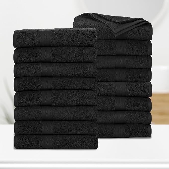 Ample Decor Bath Towels Pack of 16 600 GSM 100% Cotton, Absorbent Soft Premium - Image 2