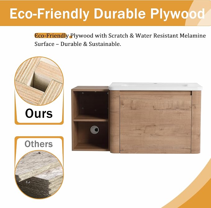 40 Inch Wall-Mounted Vanity - Image 7