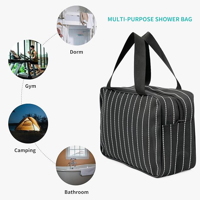Mesh Shower Caddy Bag for Bathroom Gym Camping Portable Travel Mesh Toiletry - Image 4