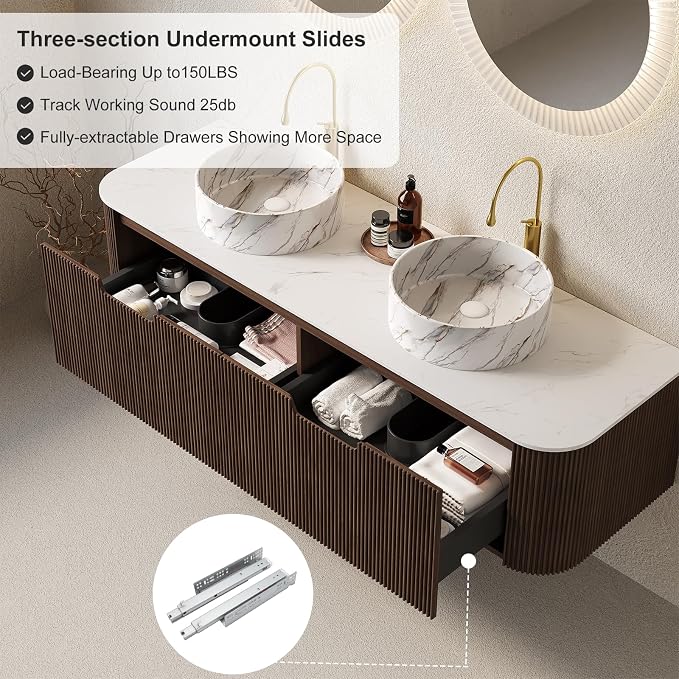 60" Floating Bathroom Vanity - Image 5