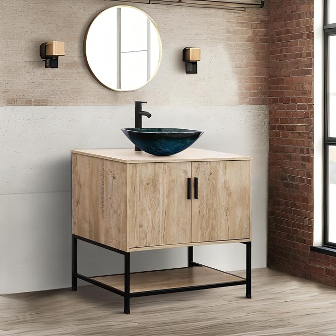 UEV Rustic Oak 36" Bathroom Vanity - Image 3