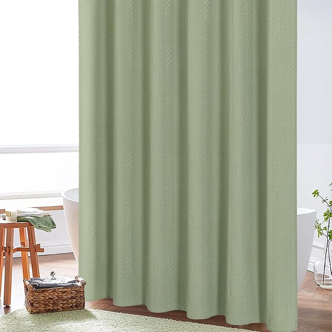 Gibelle Sage Green Shower Curtain - Image 2