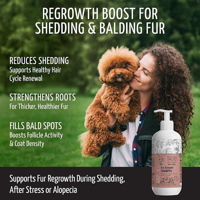 Tauro Pro Line Deshedding Dog Shampoo, Natural Pet Wash, Coat Regrowth Formula - Image 2