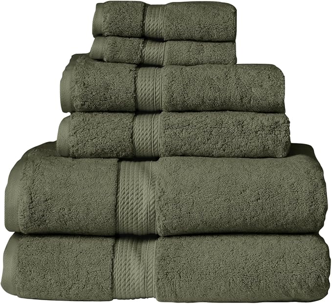 BNM Egyptian Cotton 6-Piece Towel Set, Includes 2 Face Towels, 2 Hand Towels by Blue+Nile+Mills