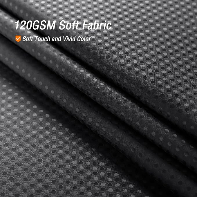 Gibelle Black Shower Curtain, Waffle Weave Ombre Fabric Shower Curtain - Image 3