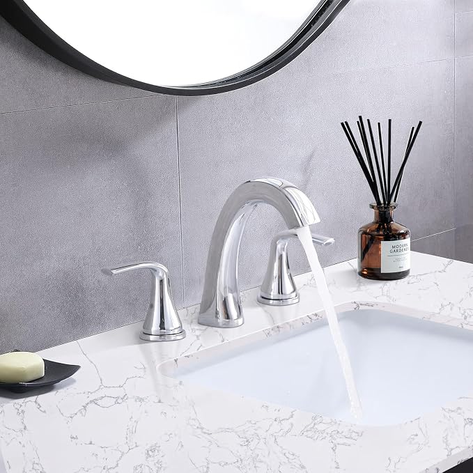 Chrome Widespread Bathroom Faucet - Image 2