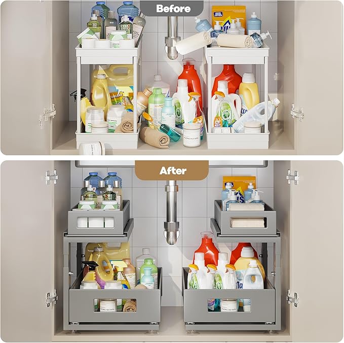 2 Pack 15.74IN-Depth Under Sink Organizer - Image 6