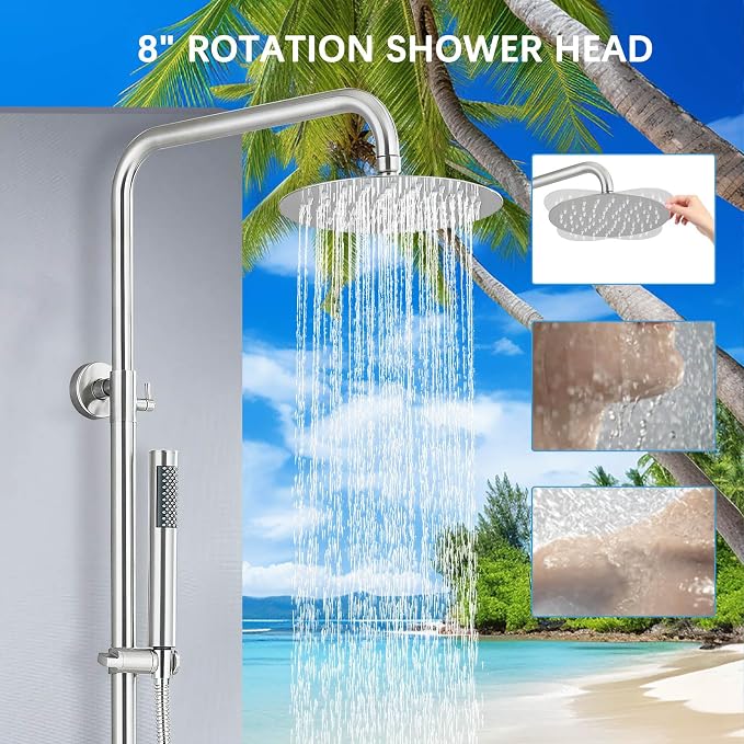Rain Shower System Outdoor Shower Fixtures - Image 3