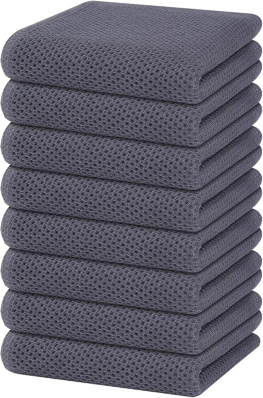 Homaxy 100% Cotton Waffle Weave Kitchen Dish Towels, Ultra Soft Absorbent Quick by Homaxy