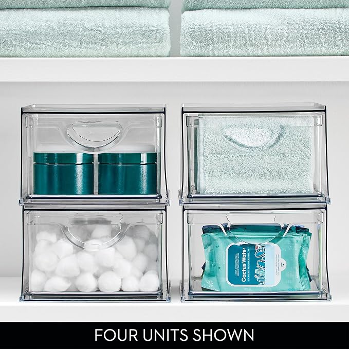 iDesign Clear Plastic Storage Drawer, Stackable Organizer - Image 5