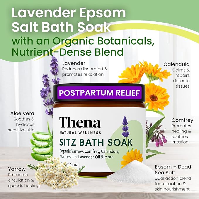 Best Organic Sitz Bath Soak Postpartum Care & Post Partum Essentials, Natural - Image 7