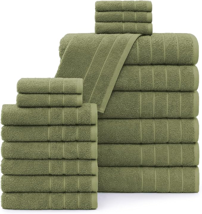 Casa Platino 100% Mercerized Cotton Bathroom Towel Set by CasaPlatino