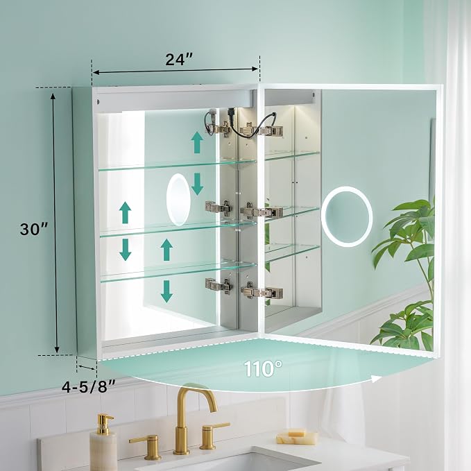 WELLFOR 24" X 30" Medicine Cabinet - Image 2