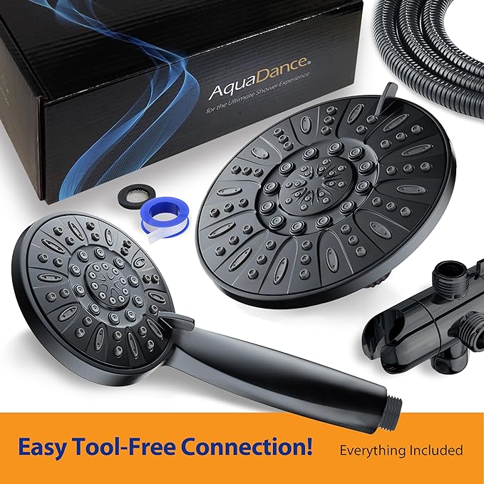 AquaDance 7" Premium High Pressure 3-Way Rainfall Combo Combines The Best of - Image 6
