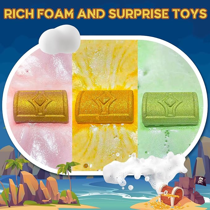Bath Bombs for Kids with Surprise Inside, 9 Pack Kids Bath Bombs with Treasure - Image 3