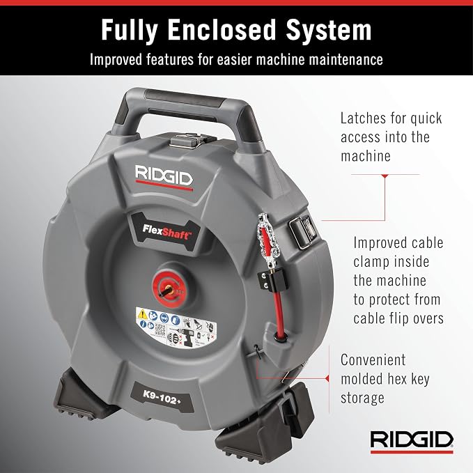 RIDGID 76193 FlexShaft K9-102+ Drain Cleaning Machine - Image 6