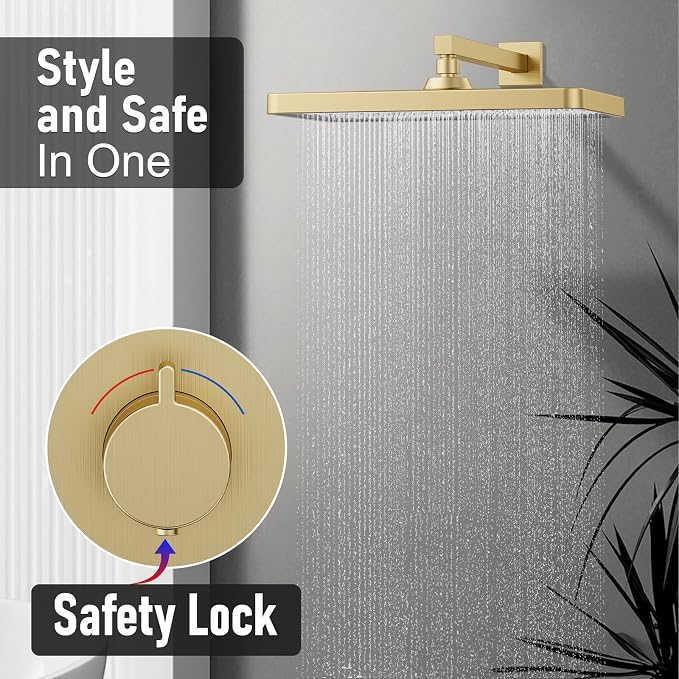 Thermostatic Shower System 13-Inch Rainfall Shower Head - Image 3
